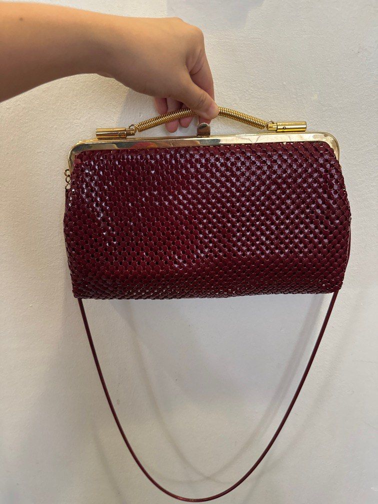 Red clutch bag with strap store