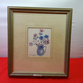 Wall decor 5"x5.5" Signed Watercolor Painting in solid wood frame from the UK for 795 *F132