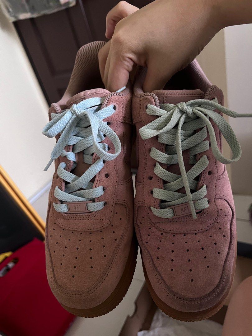 Pink suede af1 deals