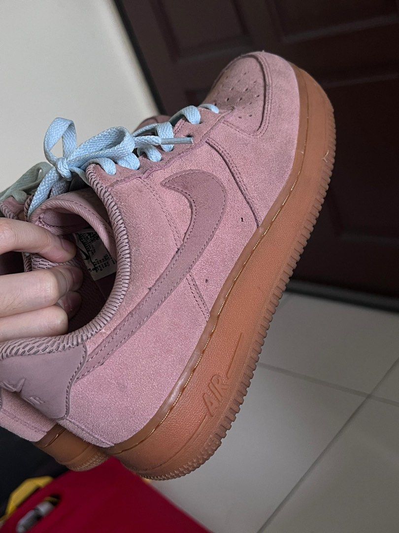 WMNS AF1 Suede Particle Pink UK6.5 Women s Fashion Footwear Sneakers on Carousell