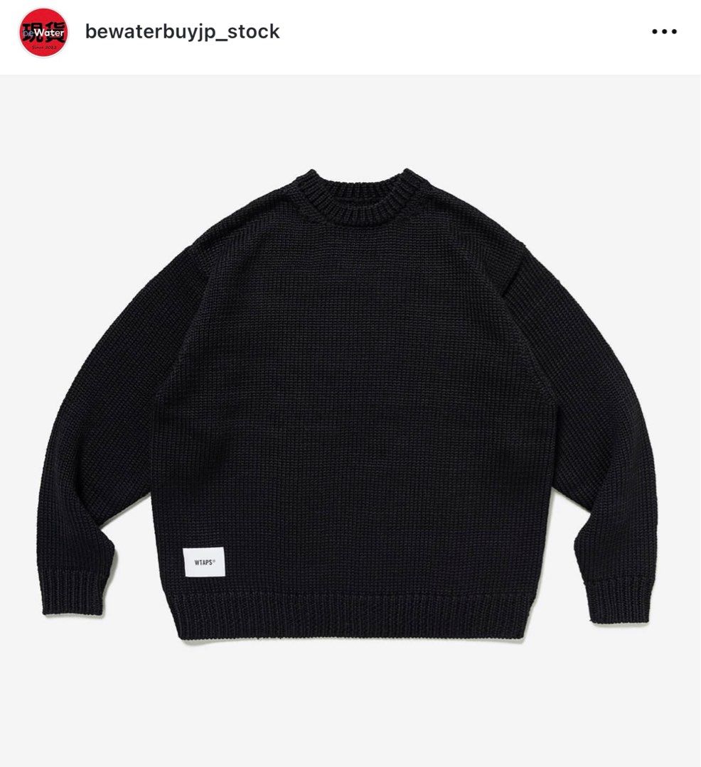 WTAPS CREW NECK 01 SWEATER POLY. T-ROCK KNIT, 男裝, 外套及戶外衣服 