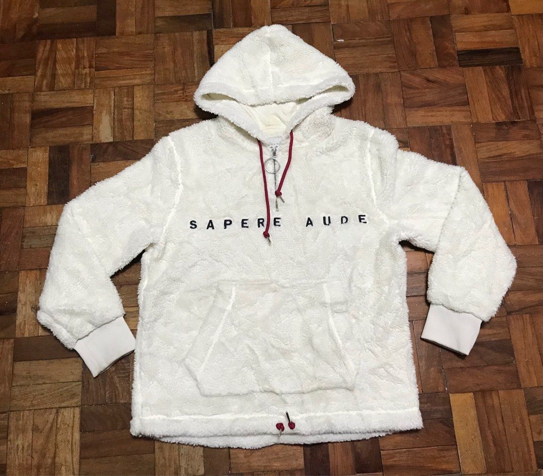 SALE ZARA Sapere Aude Fur Hoodie Jacket