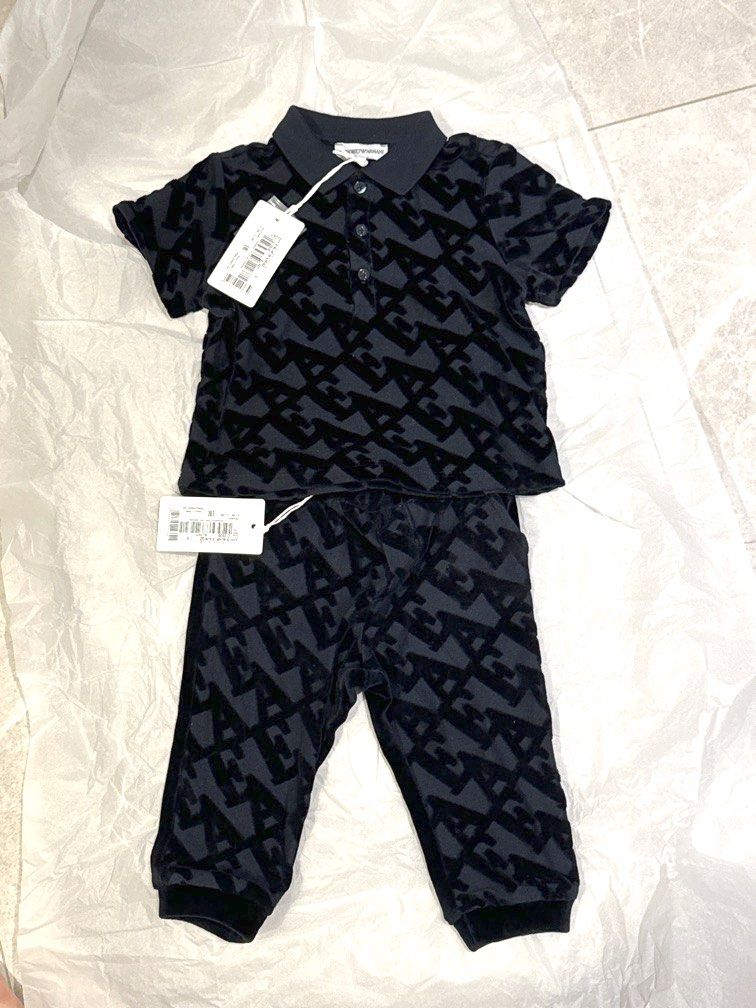 12m BNWT Emporio Armani Velvet Baby outfit set Fendi Dior Babies