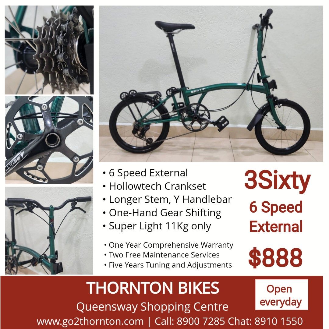 3Sixty 6speed External Hollowtech Crankset Longer Stem with Y