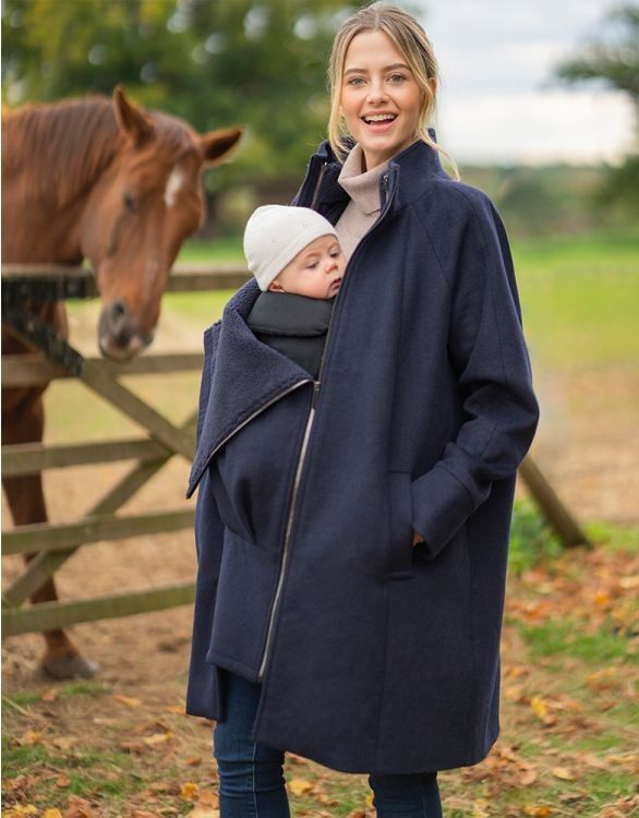 Maternity wool top coat