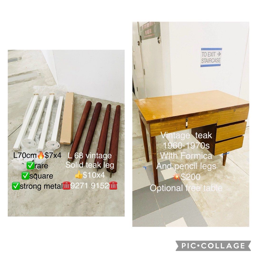 8328.8325. Pencil. Leg. Vintage. Teak. Writing. Table. Desk. Teak. Table. Leg. Ikea. Godvin. leg. Adils. Leg