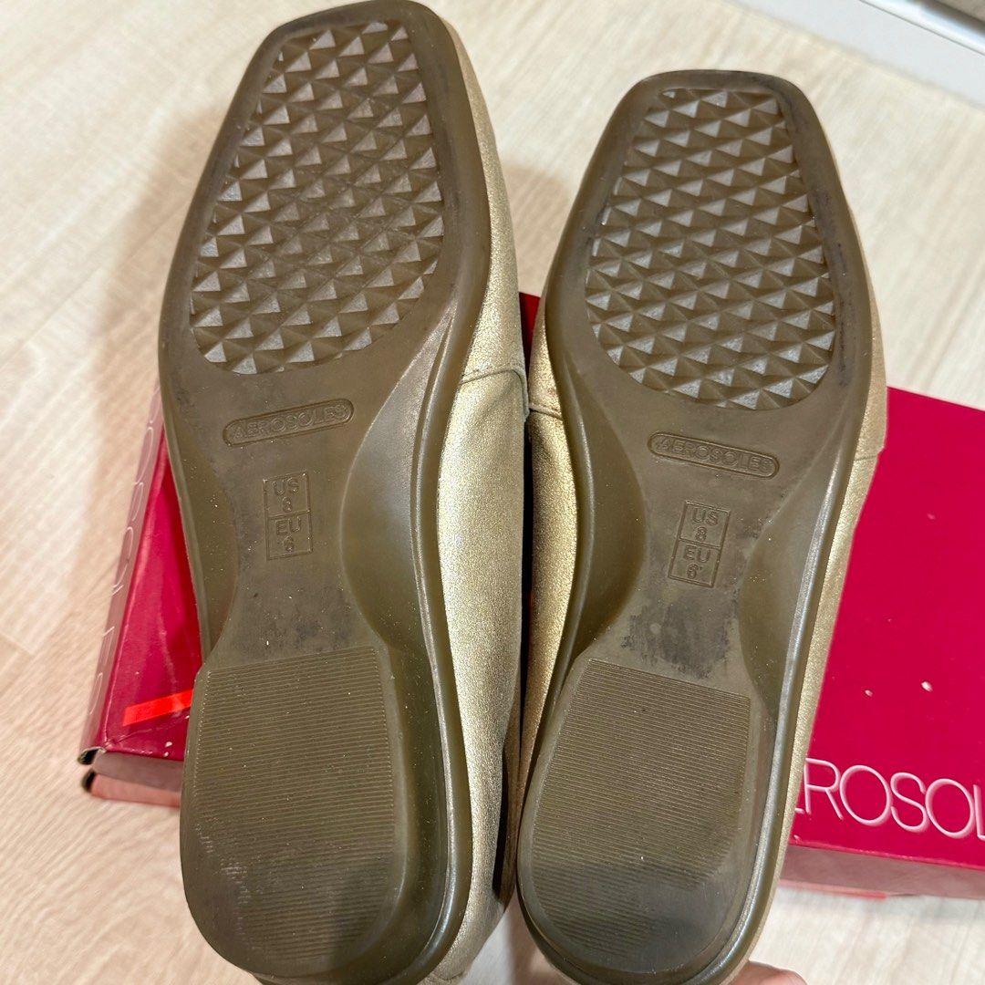 96 OFF Aerosoles Gold Leather Shoes