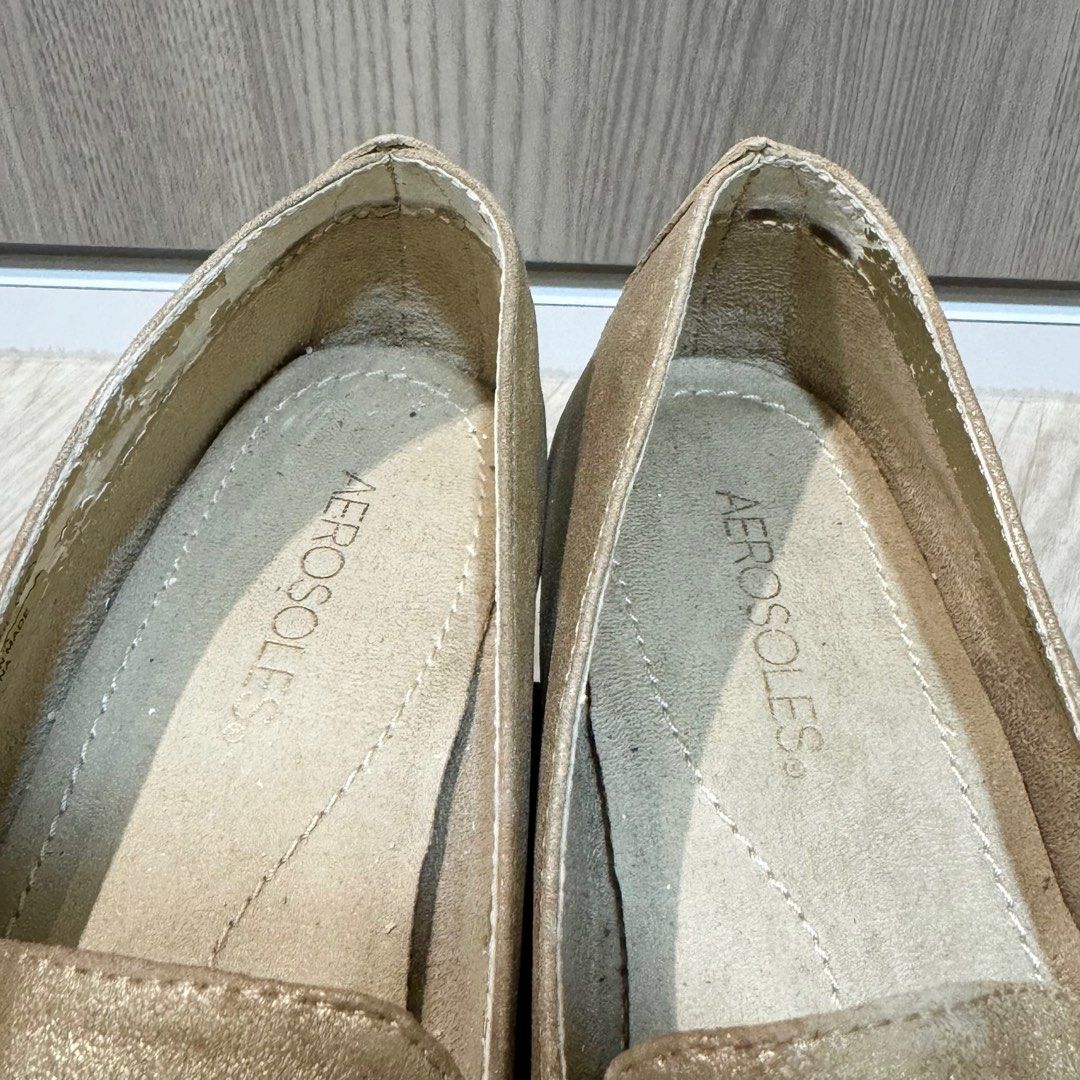 96 OFF Aerosoles Gold Leather Shoes