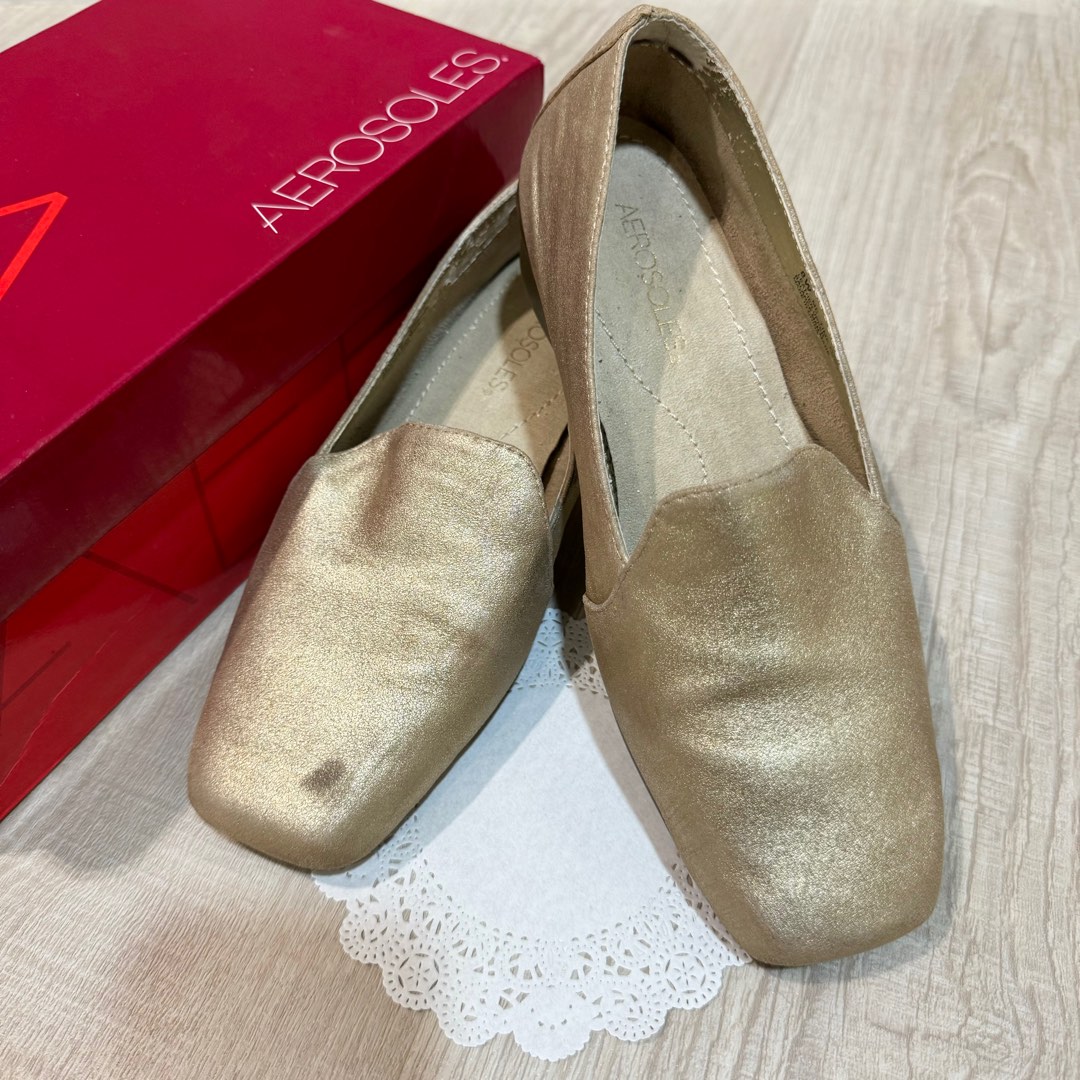 Aerosoles gold flats discount