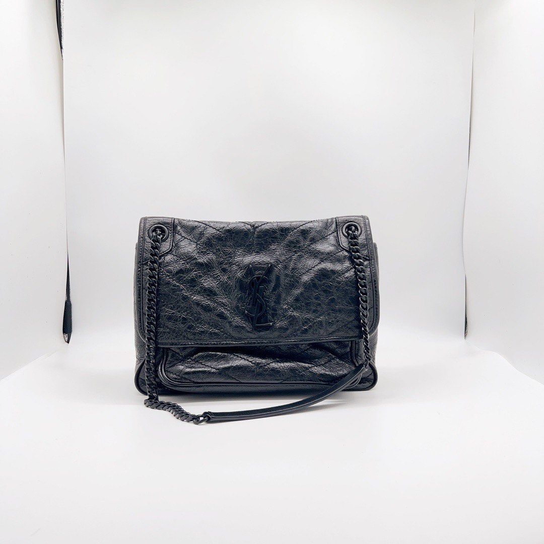 Authentic Ysl Medium Niki Black Luxury Bags Wallets on
