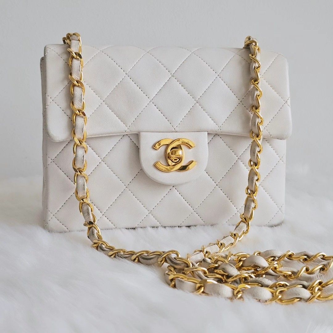 White chanel flap bag hot sale