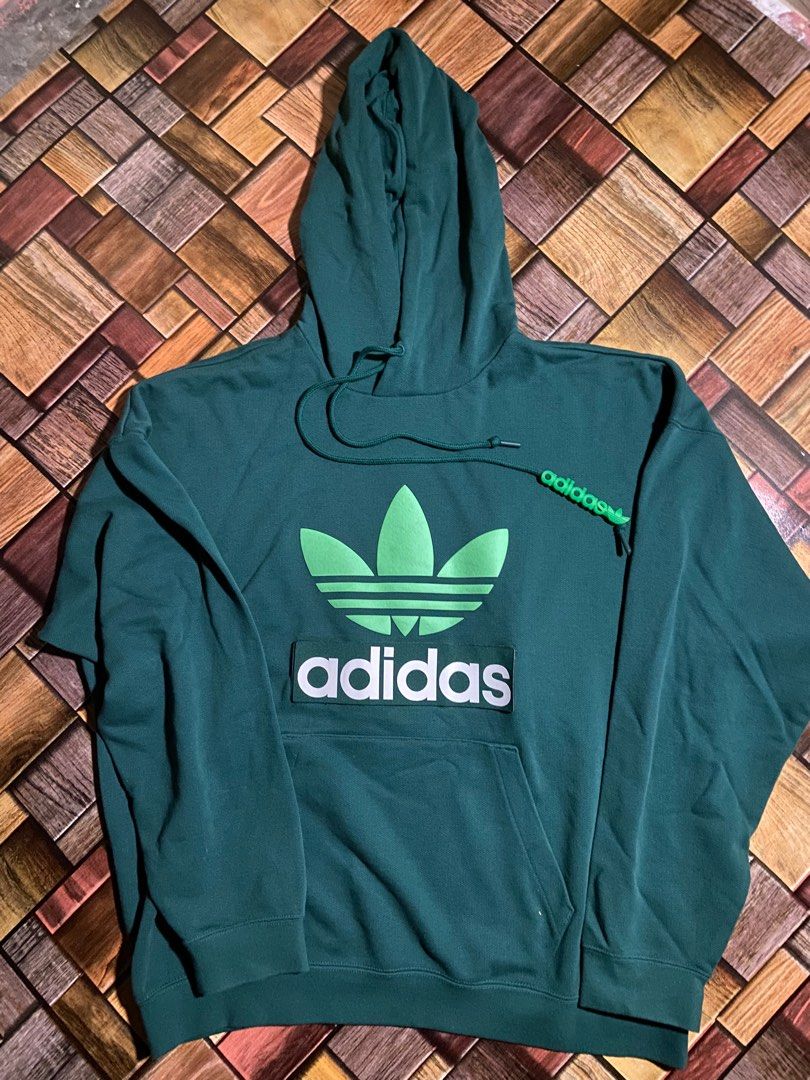 Green and gold adidas hoodie top