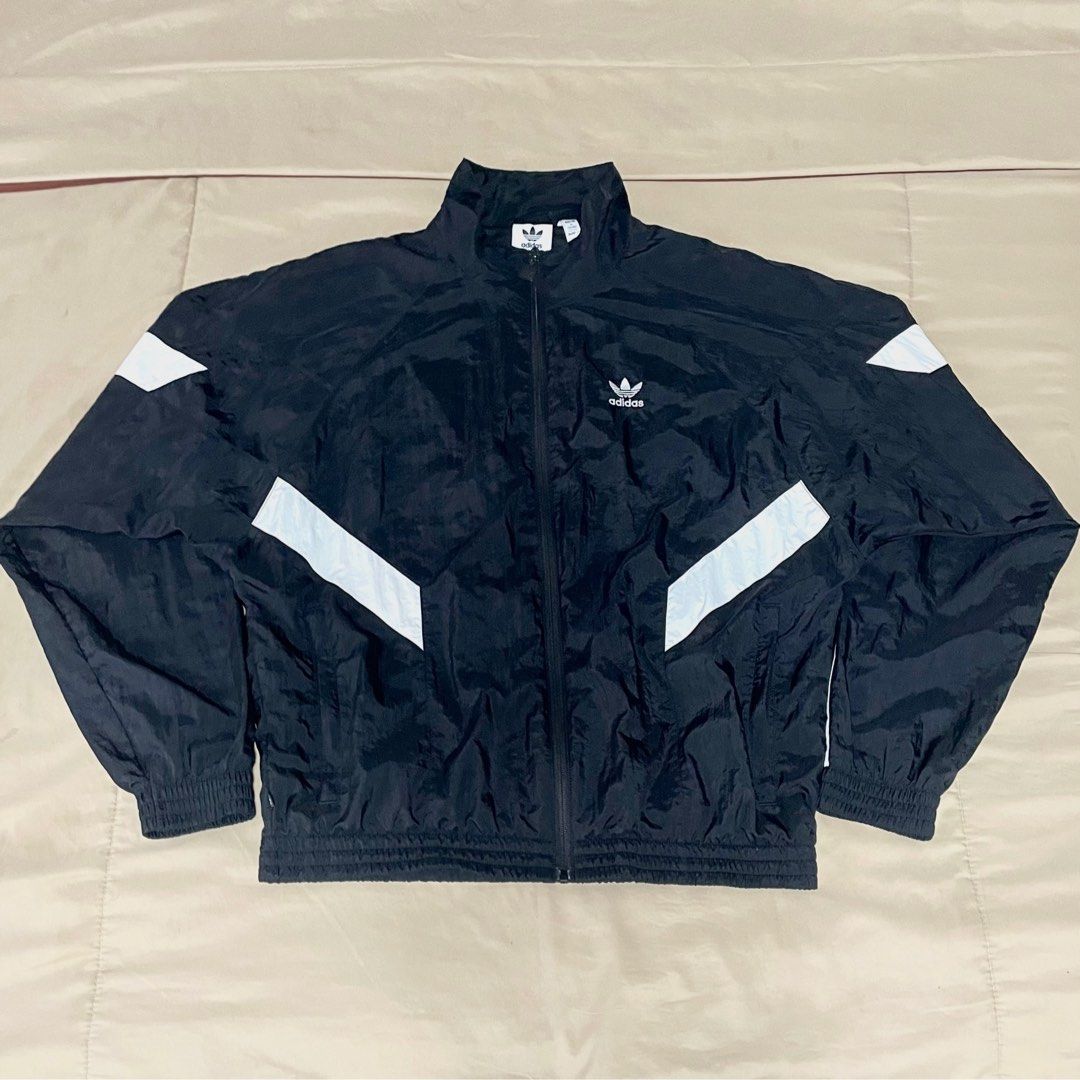White adidas windbreaker mens cheap