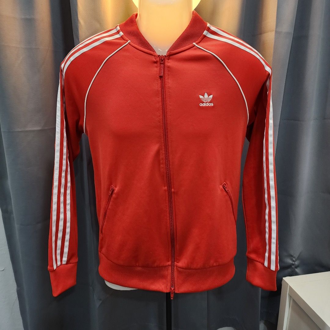 Adidas red superstar online track jacket women's