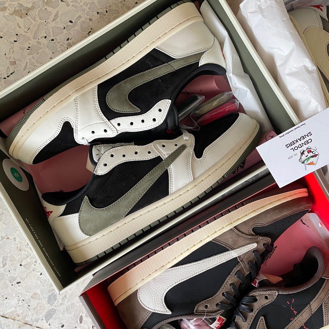 Air Jordan AJ 1 Low OG Travis Scott Olive UK10 Men s Fashion