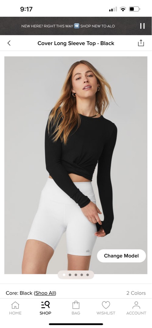 Cover Long Sleeve Top - Black