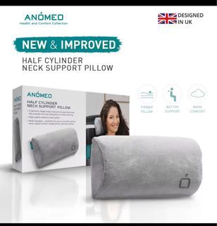 Anomeo Half Cylinder Neck Support Pillow Memory Foam Cushion for Home, Office, Car, Travel / Multi-purpose as neck support pillow, lumbar pillow, wedge pillow, and knee pillow