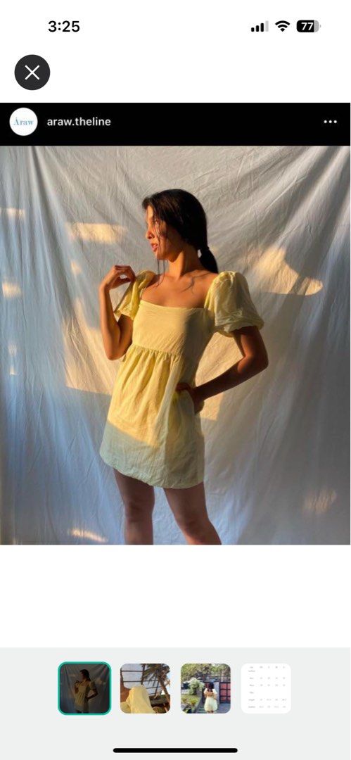 Araw the line dress - Medium (Category: Dresses) located in Quezon City. Submitted by yourheaduhunter (Listing ID 1276707519, Image 1). Description: Ctto: from the original seller Medium on tag fits true to size. May pockets 17” waist laid flat Thanks .