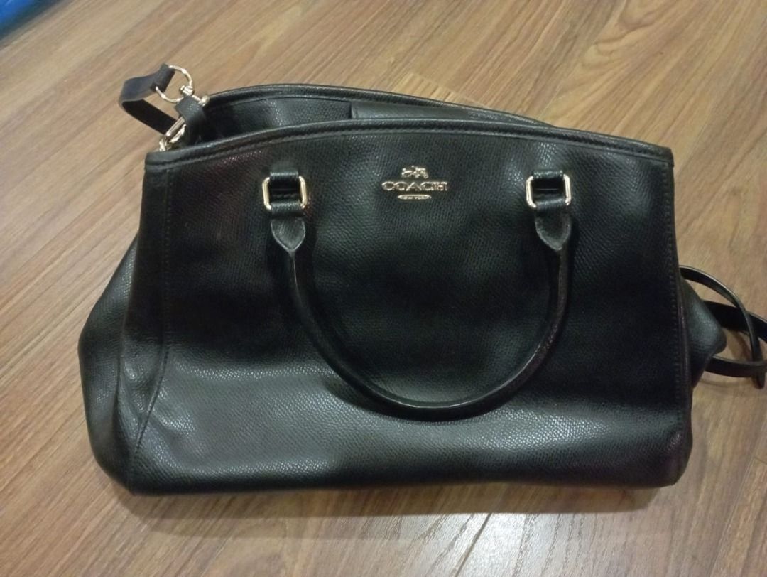 Authentic Coach Crossgrain Leather Small Margot Carryall Shoulder Bag