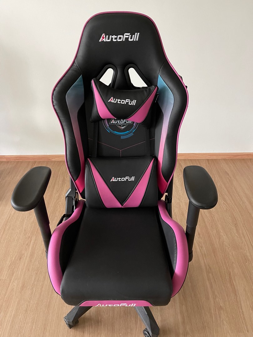 Autofull gaming chair discount pink