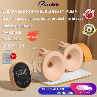 Automatic Wearable Breast Pump + FREE cleansing mist, FREE dudu bottle, + FREE maternity bra straps