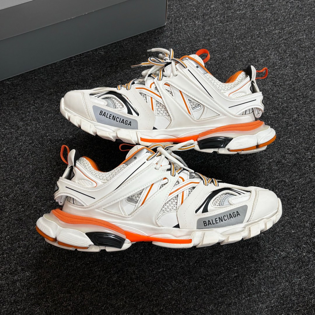 Balenciaga track white orange shop