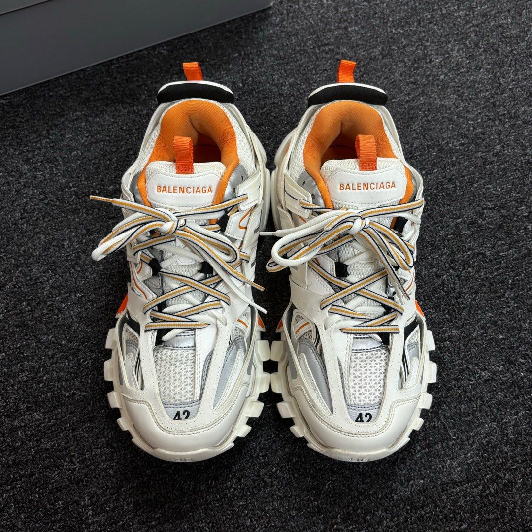Balenciaga track best sale trainers white orange