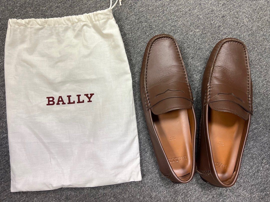 Bally Men Leather Loafers (Dark Brown), Men's Fashion, Footwear