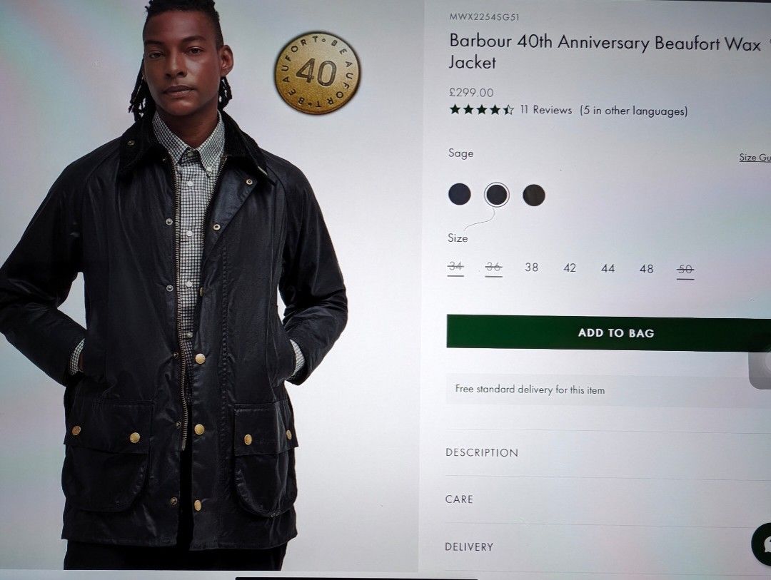 Barbour sales beaufort 38