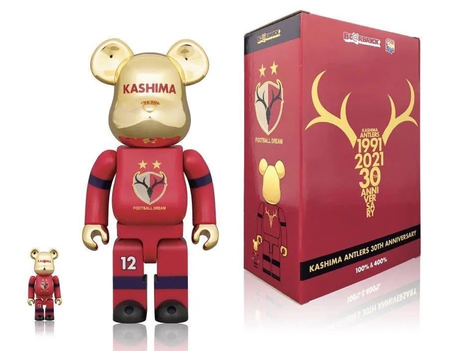 MEDICOM TOY - BE＠RBRICK KASHIMA ANTLERS 30th 00%&amp;400% BE＠RBRICK KASHIMA ANTLERS 30th ANNIVERSARY 100%&400