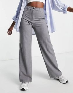 SHEIN PETITE Elastic Waist Wide Leg Pants