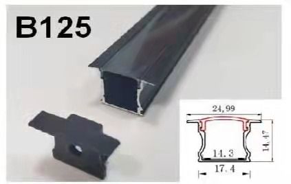 Black Series Aluminum Profile Fixture x 1 meter, Furniture & Home ...
