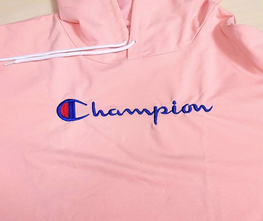 Men pink shop champion hoodie
