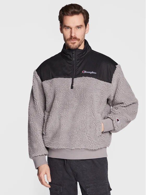 Brand New Champion Unisex Sherpa Fleece Sweatshirt Grey S M