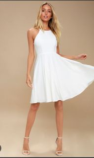 White skater wedding dress outlet