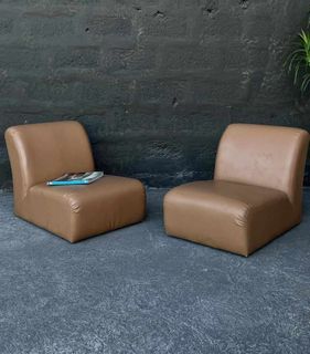 Brown Leather Lounge Chair Sofa