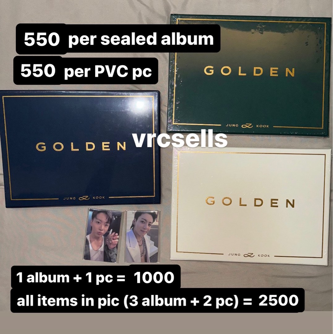 BTS Jungkook Golden Album and photocard, Hobbies & Toys, Memorabilia ...
