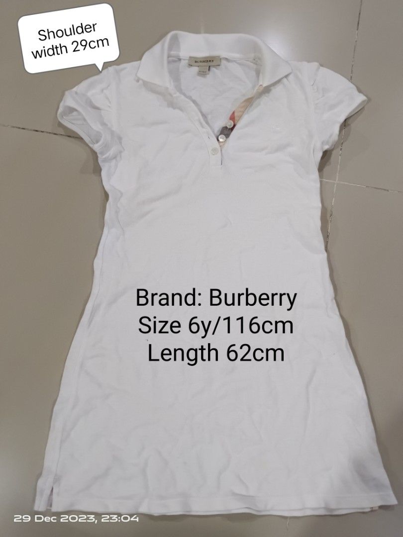Burberry dress top age 4