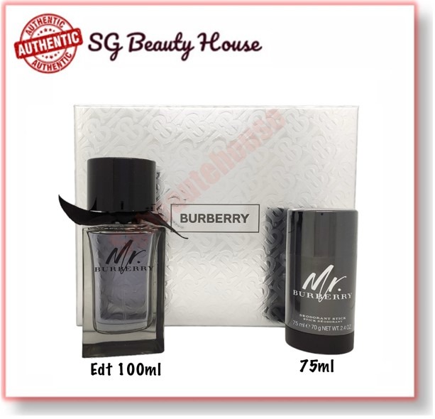 BURBERRY MR BURBERRY 2PCS GIFT SET EDT 100ML SPRAY DEODORANT