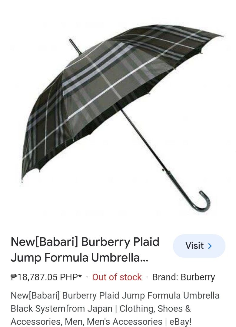 BURBERRY Umbrella Luxury Accessories on Carousell