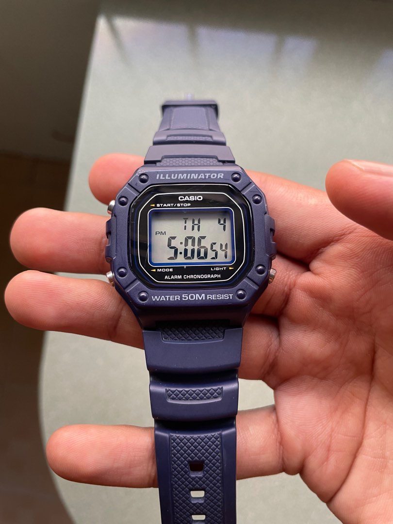 Navy blue casio watch outlet