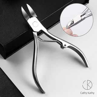 Cathy Kathy Professional Jaw 16 Edge Stainless Steel Cuticle High Grade Single Spring Nail Nipper