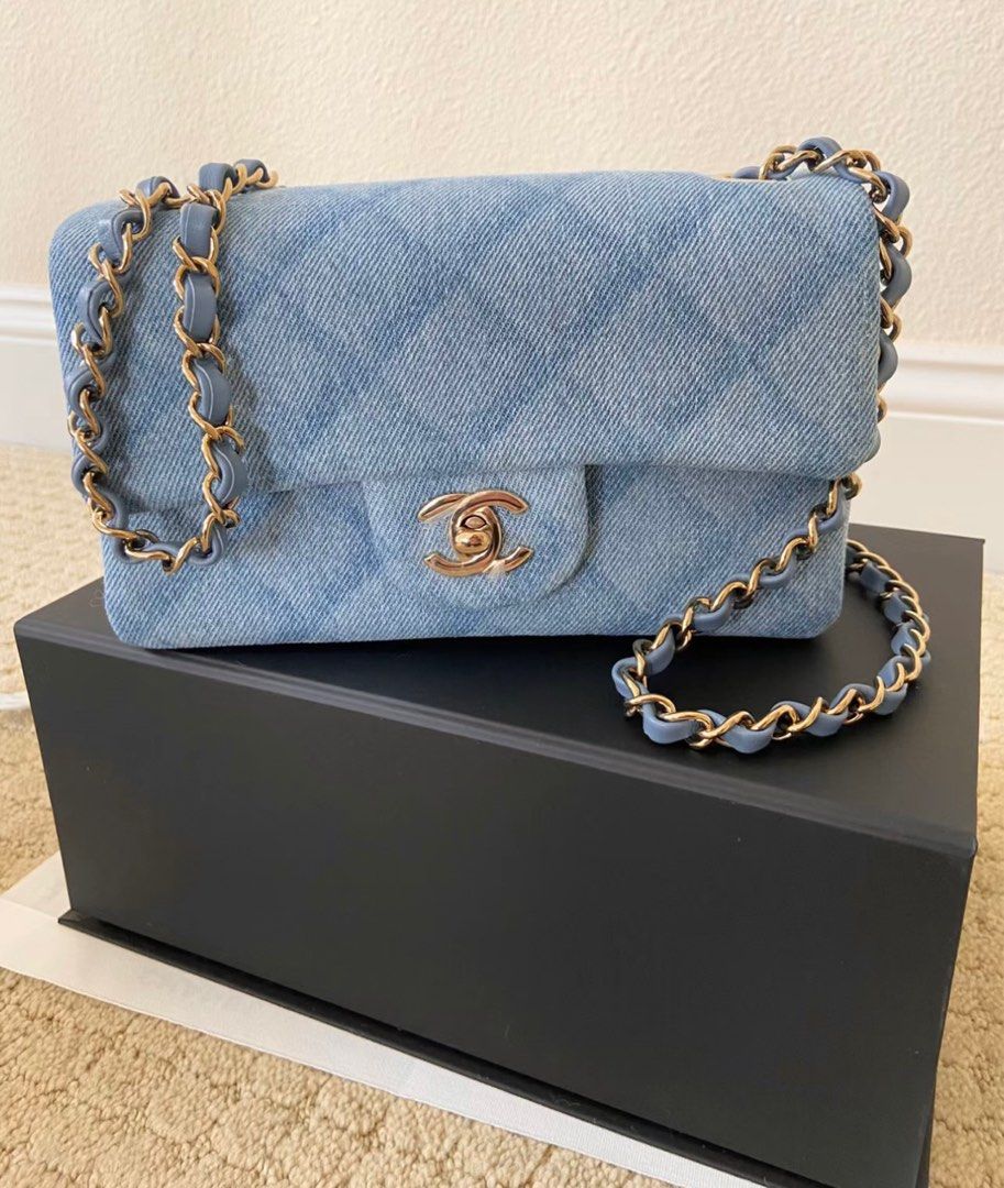 Chanel denim classic flap sales