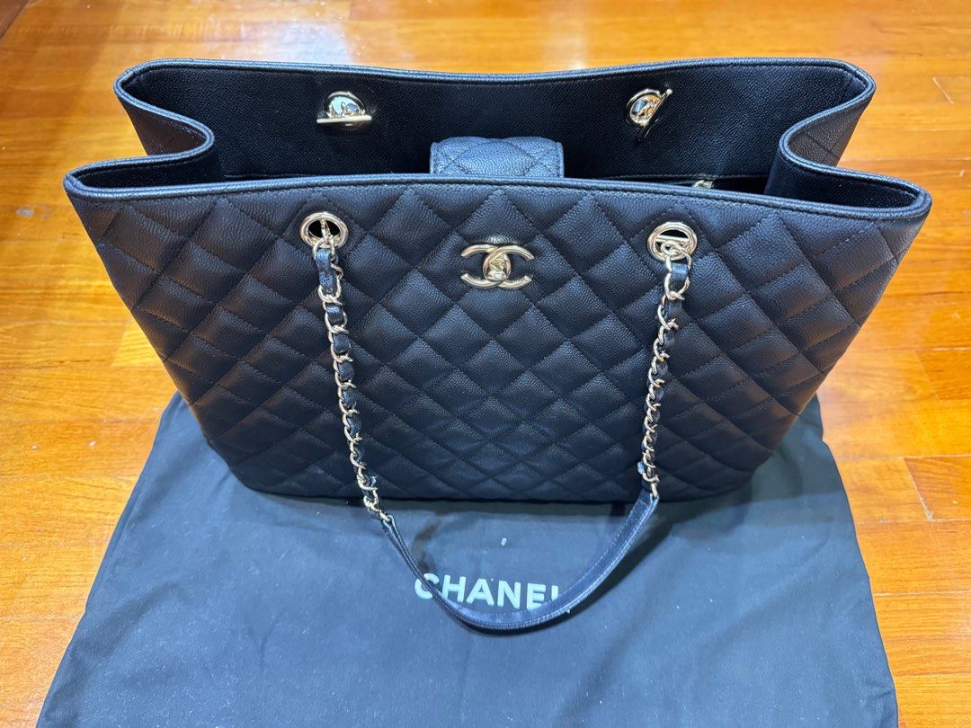 Chanel Large Shopping Tote Bag 30cm 24C Gold Chain