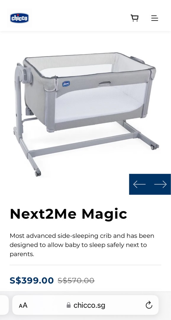 Chicco next to me magic dimensions clearance