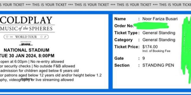 COLDPLAY TICKET 30 JAN 2024, Announcements on Carousell