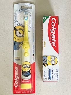 Colgate Kids Minions Sonic Powered Electric Toothbrush for Kids 3 & Up