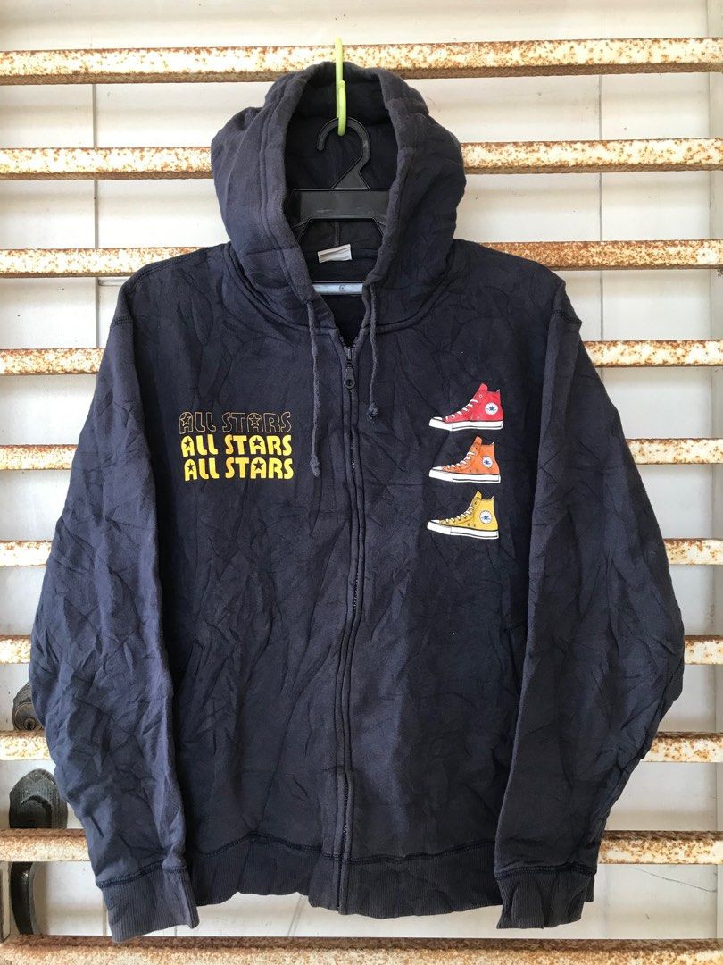 converse navy zip hoodie