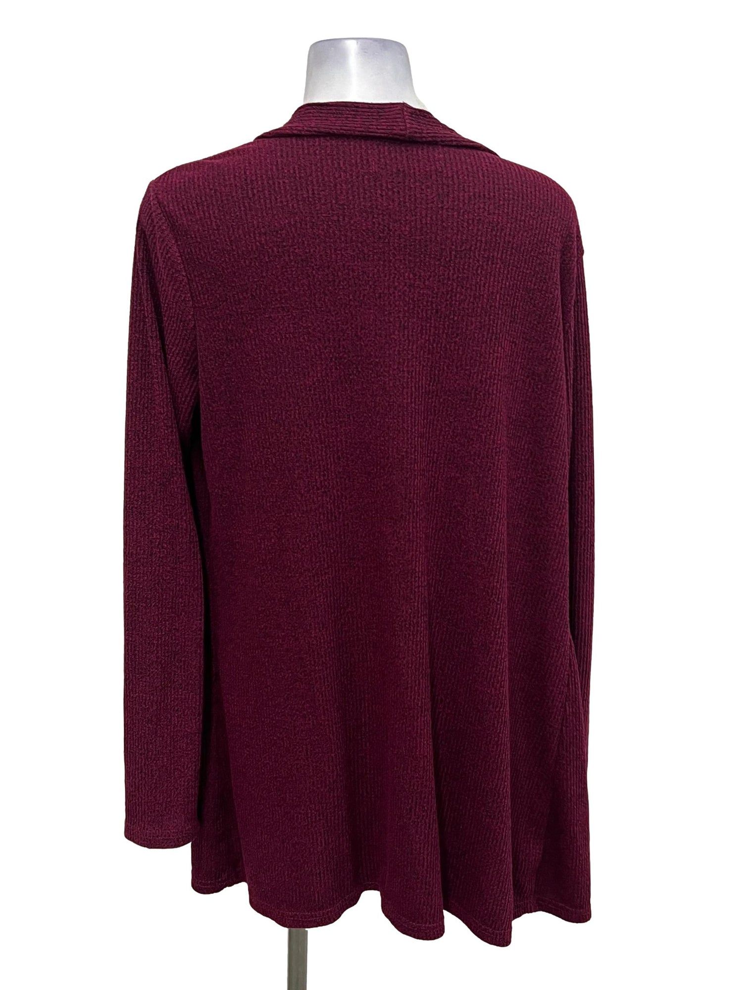 Cotton On Maroon Open Front Knit Cardigan