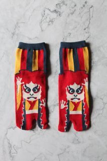 Cute Kabuki Print Socks